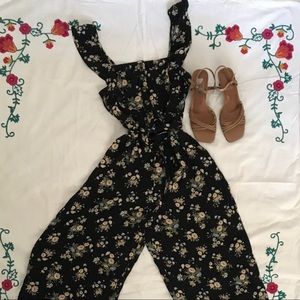 AEO Floral culotte jumpsuit
